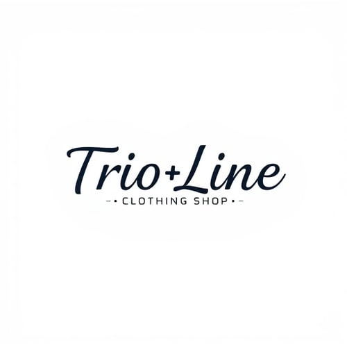 AI Design for logo of "Trio Line" for clothing shop