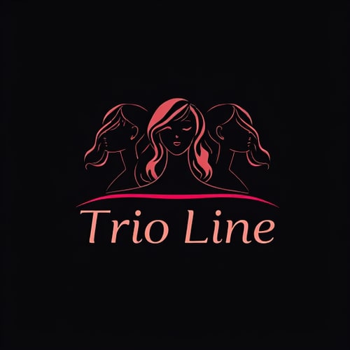 AI Design for logo of "Trio Line" with 3 ladies