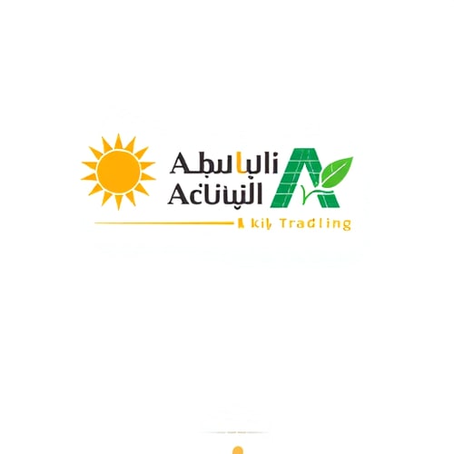 AI Design for Logo design, 3–4 variations for "Abdullah Al Kiyumi Trading". Clean, modern corporate style. Sun icon on the left, green leaf on the right, solar panel texture on the letter "A". "Abdullah" in bold thick font, "Al Kiyumi Trading" in thin clean font. Line under text in orange and green. Minimal, professional, vector style, white background, no mockups, no 3D. --v 6 --ar 1:1 --q 2 --style 4b