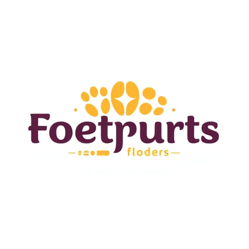 AI Design for footprints&flavours make this logo bold standrard compressed 3moder