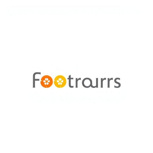 AI Design for footprints&flavours make this logo bold standrard compressed 3moder