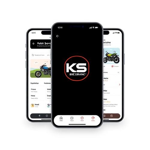 AI Design for ✨ KS Bike Servicing Mobile App 🎯 VisionA modern, user-friendly, and premium mobile app that makes bike servicing as easy as booking a cab. The app should feel fast, reliable, and stylish, reflecting the thrill of biking while ensuring trust in servicing.👤 Target UsersBike Owners – Young professionals, commuters, and enthusiasts who value time, convenience, and trust.Service Centers & Mechanics – Workshops or freelancers who want an easy way to manage bookings and customers.🚀 Core User Features1. Onboarding & ProfileMinimalistic welcome screens with bike illustrations.Sign in via OTP, Google, or Apple.Profile setup: user name, photo, bike details (brand, model, number).2. Home DashboardHero Banner: “Book Your Next Service in 2 Clicks 🚲”Quick actions: Book Service | Track | OffersService reminders (with bike icon & due date).3. Service Booking FlowStep 1: Select service type (cards with icons: 🛠️ Service, 🛢️ Oil Change, 🚿 Wash).Step 2: Choose service center / home pickup.Step 3: Pick date & time slot.Step 4: Preview cost + confirm booking.4. Live Service TrackingAnimated progress bar: Pickup → Servicing → Quality Check → Delivered.Live location tracking for pickup/delivery bikes.5. Payments & InvoicesMultiple payment methods (UPI, Cards, Wallets).Digital invoice with share/download option.6. Smart Notifications“Your bike is ready for delivery 🚴💨”“Next service due in 15 days – Book now & save 10%.”7. Support & FeedbackIn-app chat with service center.Ratings with emoji scale for quick feedback.🛠️ Service Provider FeaturesReal-time booking dashboard.Update service stages (Pickup → Service → Ready).Manage pricing, offers, and customer history.Payment settlement view with reports.🎨 UI/UX Design StyleTheme Colors:Primary: Deep Black / Charcoal (power & reliability)Accent: Electric Red / Metallic Blue (energy & trust)Secondary: White / Grey (clean & modern)Typography:Headings: Bold Sans-Serif (e.g., Poppins, Montserrat).Body: Clean and minimal (e.g., Roboto, Open Sans).Visuals:High-quality bike illustrations & vector icons.Motion effects (button clicks, service status updates).Navigation:Bottom navigation bar with 4 tabs: Home | Book | Track | ProfileFloating Action Button (FAB) for Quick Book.