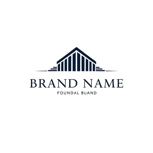 AI Design for Minimalist logo for a luxury brand named "Brand Name": Refined stroke weights for optical balance, angles aligned to 30°/60° architectural rhythm, foundation base thickness increased by 10%, simplified apex, decorative noise removed. Flat vector look, luxury minimal, white background.