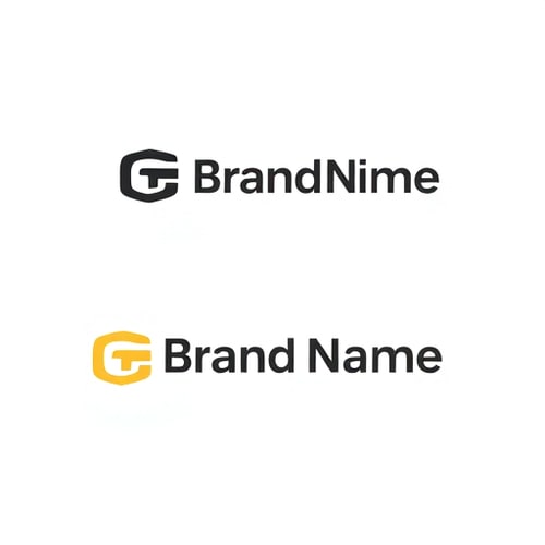 AI Design for Iconic and versatile logo for a [brand description] named "Brand Name": A dynamic icon, a horizontal lockup with ample right-side clearspace for a wordmark, and a stacked lockup with the icon above the wordmark, all adhering to a consistent spacing system. Flat colors: charcoal primary, gold accent. Vector, brand sheet style on white, no mockups. Design inspired by [influence and style direction] and executed with [visual execution details].