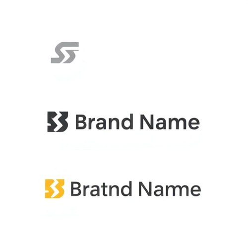 AI Design for Iconic and versatile logo for a [brand description] named "Brand Name": A dynamic icon, a horizontal lockup with ample right-side clearspace for a wordmark, and a stacked lockup with the icon above the wordmark, all adhering to a consistent spacing system. Flat colors: charcoal primary, gold accent. Vector, brand sheet style on white, no mockups. Design inspired by [influence and style direction] and executed with [visual execution details].