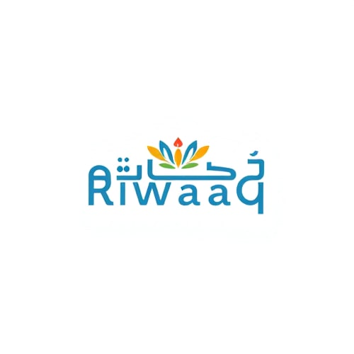 AI Design for رواق Riwaaq Generate logo & merge arabic & english text together