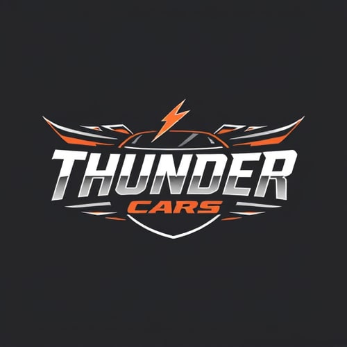 AI Design for design a logo of THUNDER CARS company in a classic style