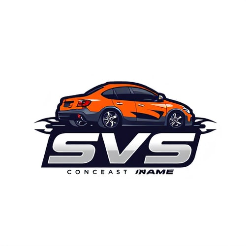 AI Design for CREATE A LOGO WITH CONCRETE VEHICLES WITH SVS COMPANY NAME 