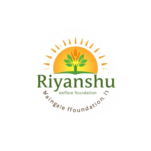 AI Design for Riyanshu welfare foundation In this there should be map of India and grains, sun, tree, complete logo in circle.
