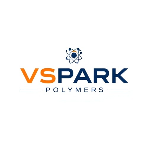 AI Design for Create a professional and unique logo for a company named VSPARK POLYMERS. The design should feature an atomic or molecular structure symbol (like orbiting lines around a nucleus) to represent innovation, science, and advanced technology. Use a clean and modern vector style with a bold corporate font. Highlight the word VSPARK strongly, with POLYMERS in a smaller or lighter font. Incorporate a professional color scheme such as navy blue, bright orange, and gray for a sleek and trustworthy look. Add a tagline placeholder below the name in an elegant style. The overall logo should look distinctive, innovative, and corporate-ready.