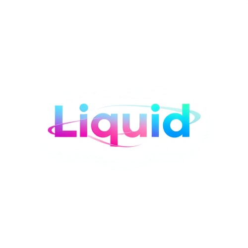AI Design for Liquid Gradient Logo – smooth, flowing liquid color transition inside text.