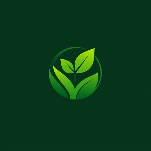 AI Design for green earth logo without any text add some leaf or tree