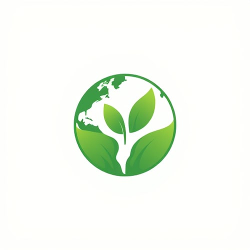 AI Design for green earth logo without any text add some leaf or tree