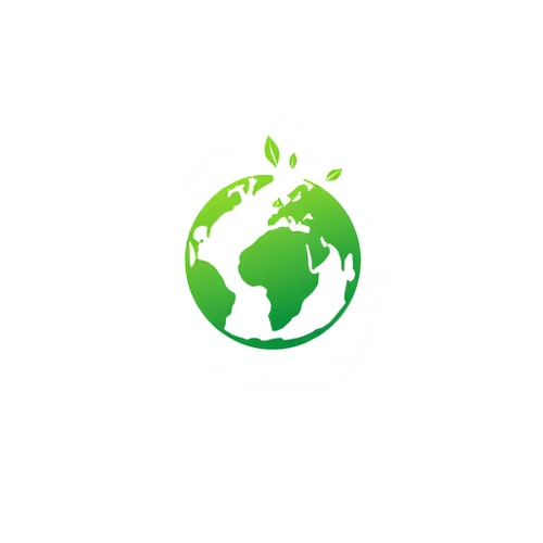 AI Design for green earth logo without any text