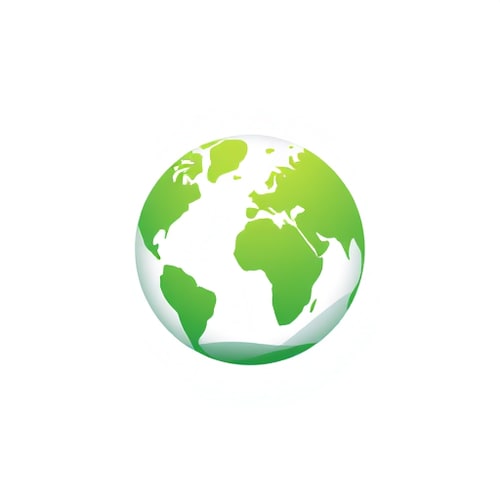 AI Design for green earth logo without text