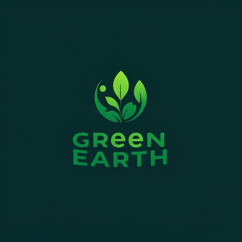 AI Design for green earth logo