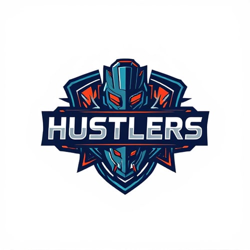 AI Design for Design Logo of "Hustlers" make it look technical, robotic, futuristic