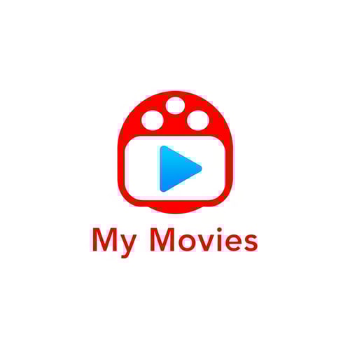 AI Design for my movies typer kro or ise red color ker do logo ko