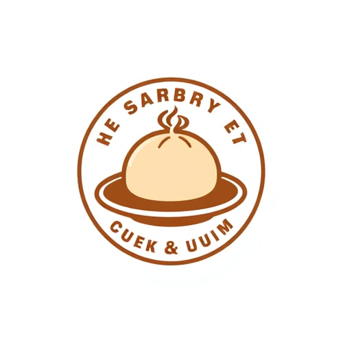 AI Design for make a logo for " BEST MOMO" with a dumpling plate image bellow it 