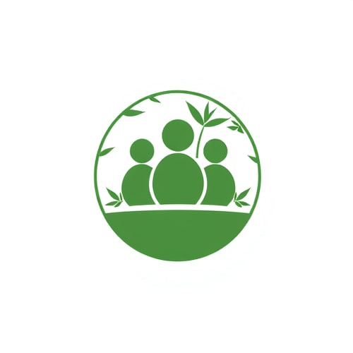 AI Design for make a logo with three momo in a bamboo round pot ,