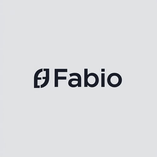 AI Design for a logo minimal for producer the name is Fabio