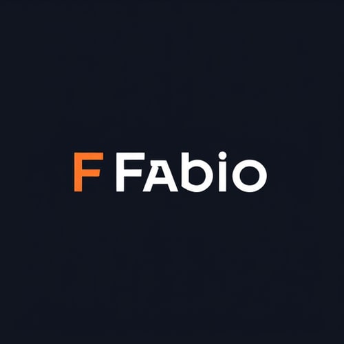 AI Design for a logo minimal for producer the name is Fabio