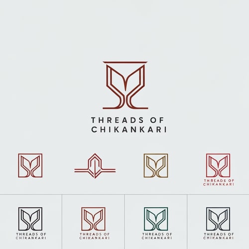 AI Design for generate a logo with initials of "Threads of Chikankari". generate some more logos.