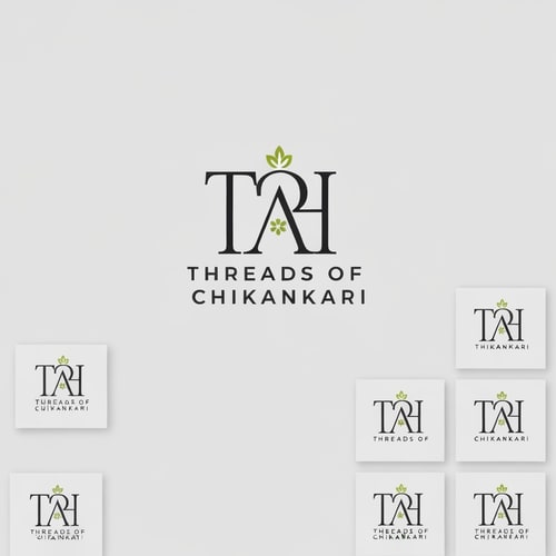AI Design for generate a logo with initials of "Threads of Chikankari". generate some more logos.