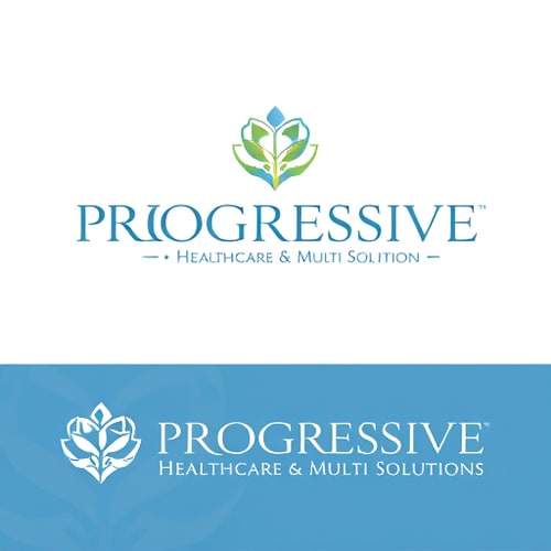 AI Design for i want an elegant descent logo logo about (Progressive Healthcare & Multi Solutions)The company provides healthcare billing, IT solutions, multi-industry consulting, and support services.