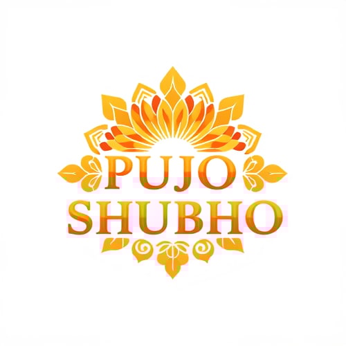 AI Design for PUJO SHUBHO is the brand name i want to create it more golden and authentical like indian culture