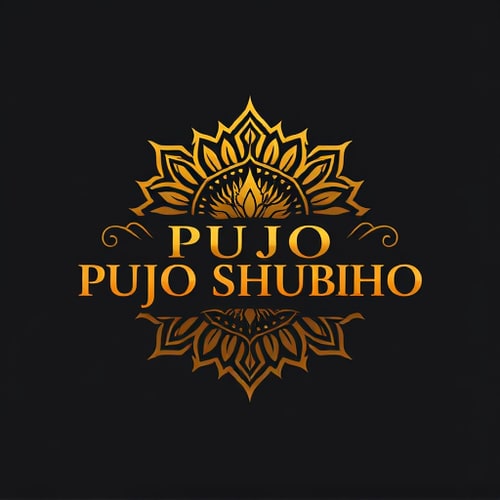 AI Design for PUJO SHUBHO is the brand name i want to create it more golden and authentical like indian culture