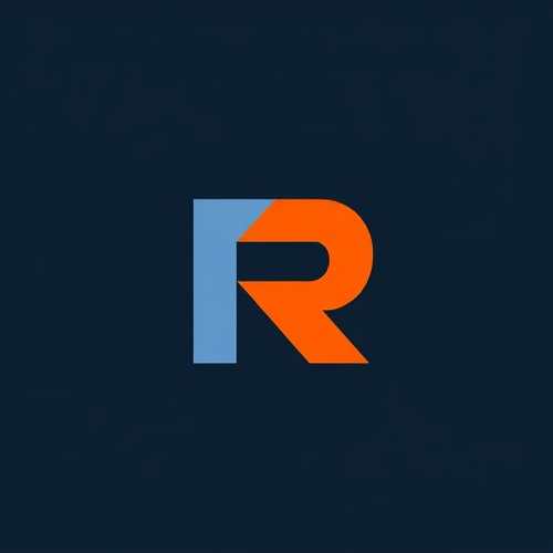 AI Design for deisgn a logo with letter r for web developer