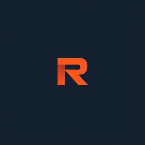 AI Design for deisgn a logo with letter r for web developer