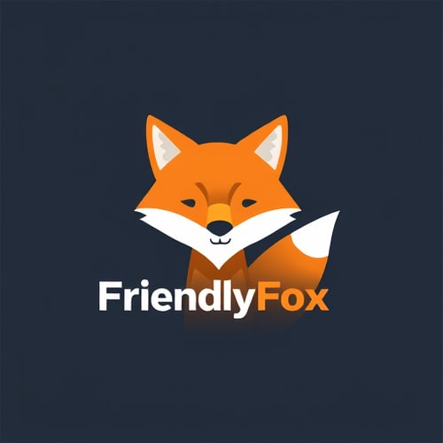 AI Design for Design a logo for FriendlyFox. It's company providing customer support. It should contain a smiling fox.