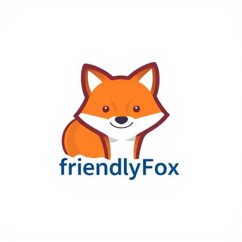 AI Design for Design a logo for FriendlyFox. It's company providing customer support. It should contain a smiling fox.