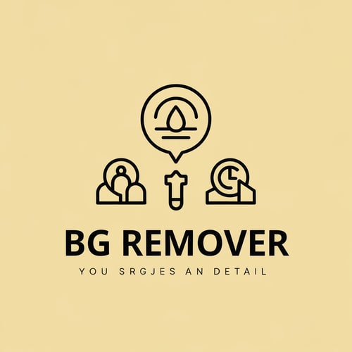 AI Design for generate a logo for bg remover website, don't mention the any text use unique icons ,that tells about the website detail way.