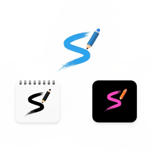 AI Design for Concept: Modern, minimal, and playful
Visual Elements:
A stylized pencil or brush stroke forming the letter "S" (for Sketchy)
The stroke should look hand-drawn/sketchy to match the brand name
Clean, contemporary design with a slight playful twist
Color Palette:
Primary: Vibrant blue (#2563EB) or creative purple (#8B5CF6)
Accent: Warm orange (#F97316) or energetic pink (#EC4899)
Alternative: Black (#000000) with a single bright accent color
Style:
Minimalist and flat design
Slightly imperfect/hand-drawn feel to reflect "sketchy"
Works well in both full color and monochrome
Scalable from favicon to large displays
Typography:
Sans-serif, modern, friendly font (like Poppins, Quicksand, or Nunito)
Lowercase letters for approachability
Medium weight for clarity
Icon Alone: A simple sketch pad with a pencil or a creative "S" made from a brush stroke
Would you like me to create the actual Sketchy.app drawing pad application now?Retry