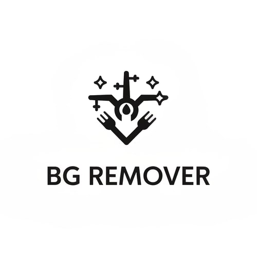 AI Design for generate a logo for bg remover website, don't mention the any text use unique icons ,that tells about the website detail way.