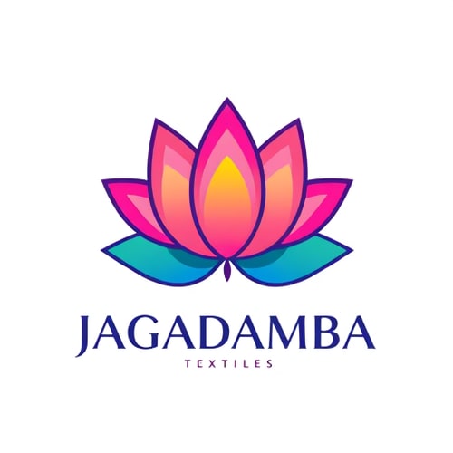 AI Design for DESIGN A LOTUS FLOWER LOGO LOGO FOR JAGADAMBA TEXTILES BY USING VIBRANT COLOURS