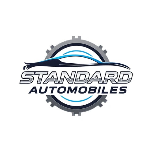 AI Design for CREATE A VECTOR IMAGE THAT I CAN USE LATER TO MODIFY IN CANVA MASED ON THE CONTEXT BLOW : Design a bold and PROFESSIONAL logo for 'STANDARD AUTOMOBILES,' a multi-brand car garage. The logo should evoke professionalism, cutting-edge technology, and trust. Emphasize automotive imagery—such as a stylized car, gear, or diagnostic circuit elements. Incorporate sleek metallic shades (silvers, blues, or blacks) to reflect advanced diagnostic tools like Bosch KTS, Launch-431, X-Tool, and Bosch ESI-tronic 2.0 Software. Use clean, sharp lines and either a minimalist or futuristic style. Include the name 'STANDARD AUTOMOBILES' prominently. The design must communicate expertise in high-tech car diagnostics and universal servicing for all car brands."