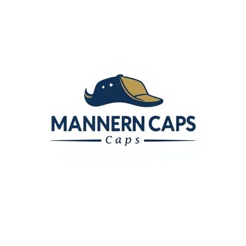 AI Design for Create a sleek and modern logo for 'Manner Caps', a premium cap manufacturing brand. Use a color palette that reflects sophistication, durability, and style—think earthy tones with subtle accents (like navy, black, white, or muted metallics). The font should be bold, clean, and easily readable, conveying quality and craftsmanship. Incorporate subtle cap-related elements or abstract shapes that suggest headwear, while keeping the design minimalistic and versatile for use on products, packaging, and marketing materials. Ensure the logo has a professional, high-end look suitable for a fashion-forward audience.