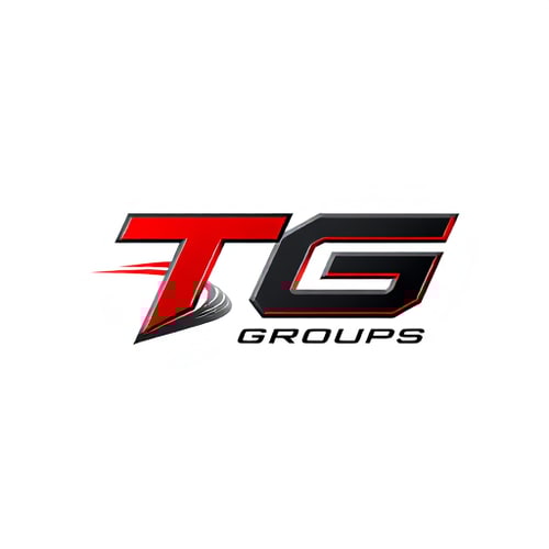 AI Design for Dynamic 3D logo for T G Groups: A compact, sporty, and dynamic 3D logo concept featuring the letters "TG" integrated with a stylized shoe sole symbol. The design should convey movement and energy, with subtle motion lines emanating from the logo. Color palette of vibrant red and deep black, with bold, modern, and slightly italicized typography to enhance the sporty feel. Design inspiration from sports branding and urban streetwear, with a focus on clean lines and a futuristic aesthetic. Visual execution should showcase depth and reflection, with a subtle gradient within the red elements. Background type: a clean, minimalist white or dark grey.