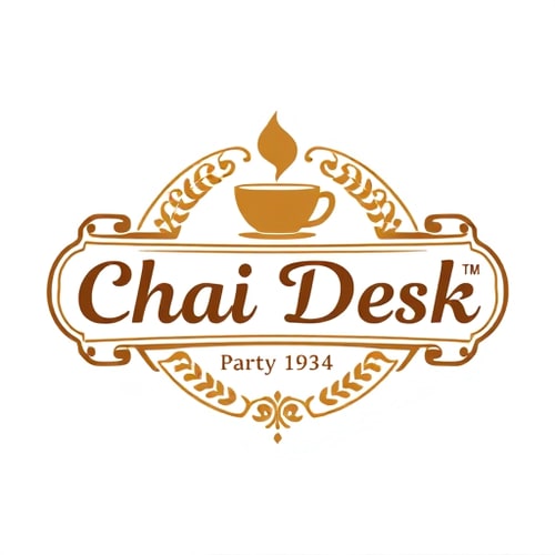 AI Design for assigine you as 20 years of exprience in logo disigning i want logo for tea stall name is (The Chai Desk) i want classy logo my stall is on high street give me atractive logo give me best 10 option