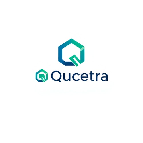 AI Design for Logo design for "Qucetra". Create a modern and minimalist symbol that combines quality, process, and improvement. Explore variations with:- A stylized letter Q with a checkmark integrated into the tail- A Q with a circular arrow showing continuous improvement- A hexagon or gear shape symbolizing structure and systems- A pathway or flow diagram inside the shape to represent processesThe design should be clean, professional, and geometric with flat vector style. Use blue, teal, and green tones to reflect trust, growth, and innovation. Pair the symbol with a modern sans-serif wordmark for the company name. Scalable, suitable for both digital and print branding.