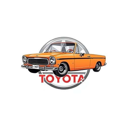 AI Design for create a logo like toyota corona 1960's model