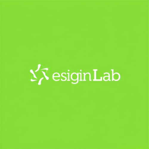 AI Design for generate a logo named design lab solutions for selling designs, logo, banner , flyer and business card color theme light green 