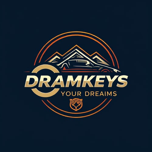 AI Design for we sale key chains for dream bike dream car and dream house it should represent on logo image key inside of logo content like Dreamkeys compant name dramkeys qoute unlock your dreams logo should look like key