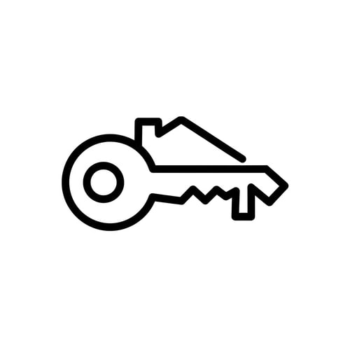 AI Design for house key in dead line shape