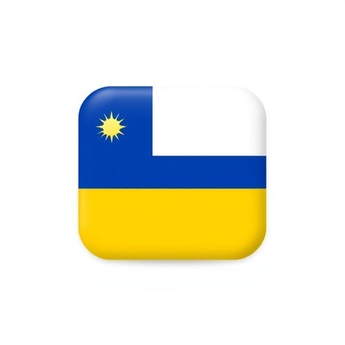 AI Design for DESIGN A LOGO FOR MAP APP BUT FOR PUNTLAND FLAG DENOTE WITH COLOR CODE AND LETTER M