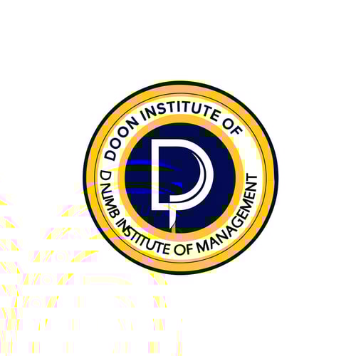 AI Design for make a round logo wrte DOON Institute of management